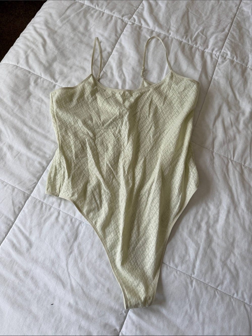 SKIMS Kids One-Piece Bodysuit in Sage Green